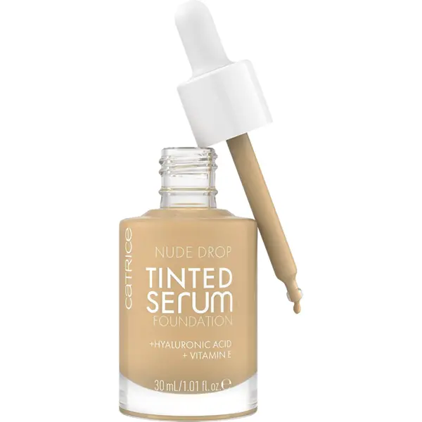 Catrice Nude Drop Tinted Serum Foundation — vegan budget foundation UK