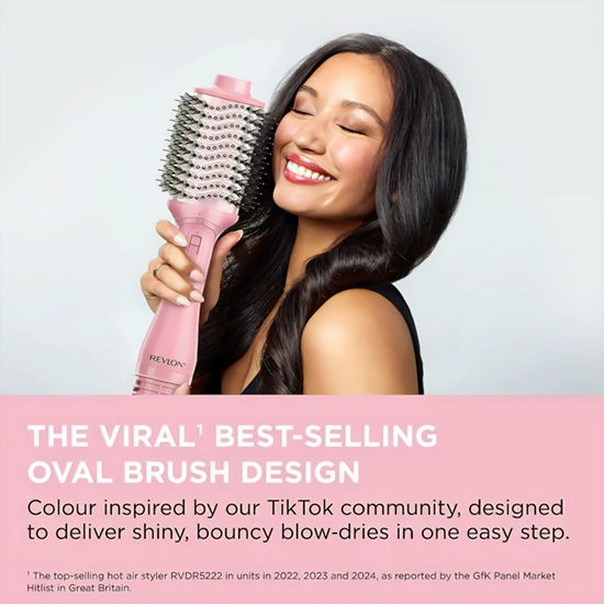 Revlon Salon One-Step Hair Dryer and Volumiser Pink Detachable version