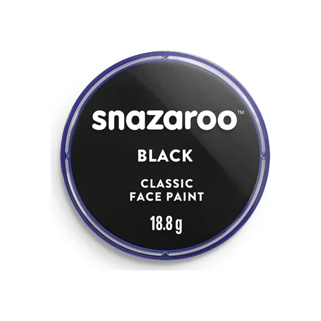Snazaroo Classic Face and Body Paint Black — clean face paint Halloween