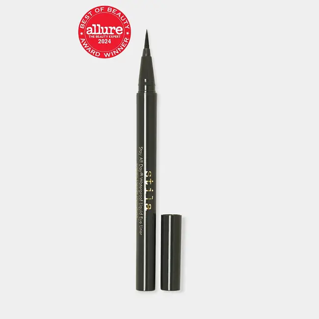 Stila Stay All Day Waterproof Liquid Eyeliner — sharp graphic liner Halloween